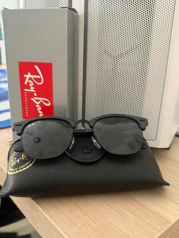 Ray-Ban RB3016 1305B1 Clubmaster, Ophalen of Verzenden, Zo goed als nieuw, Zwart, Ray-Ban