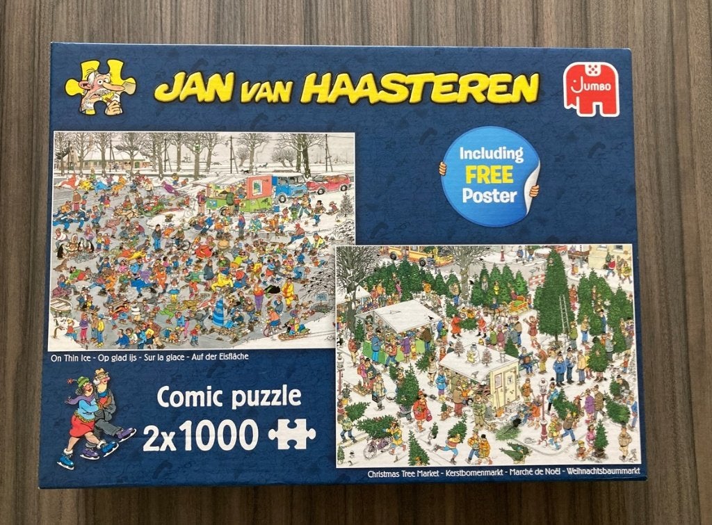Jan van Haasteren - Op glad ijs/Kerstbomenmarkt - 2x 1000 st