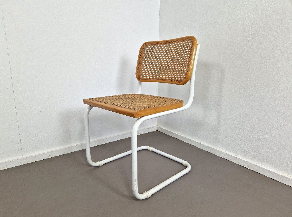 Cesca Stoel | Marcel Breuer | Wit, Ophalen, Gebruikt, -, Marcel Breuer, Cesca, Bauhaus, Italy, rotan, eetkamerstoel