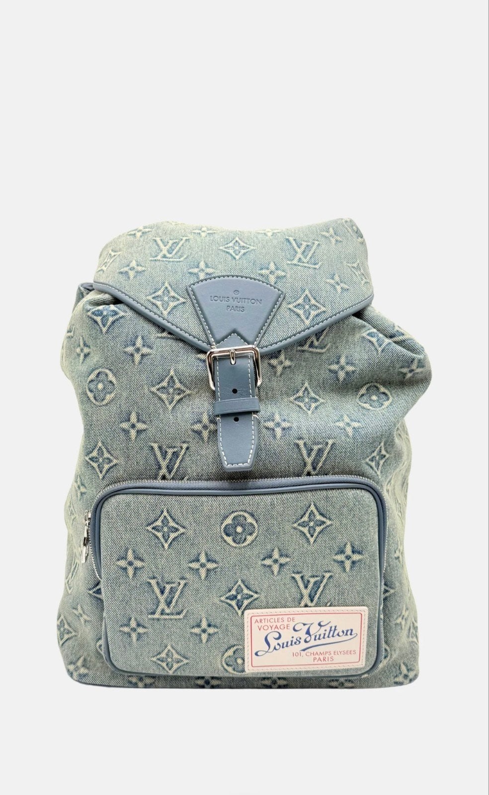 Louis Vuitton Monsuri Monogram Denim Rugzak, Overige merken, 25 tot 40 cm, Ophalen of Verzenden, Zo goed als nieuw