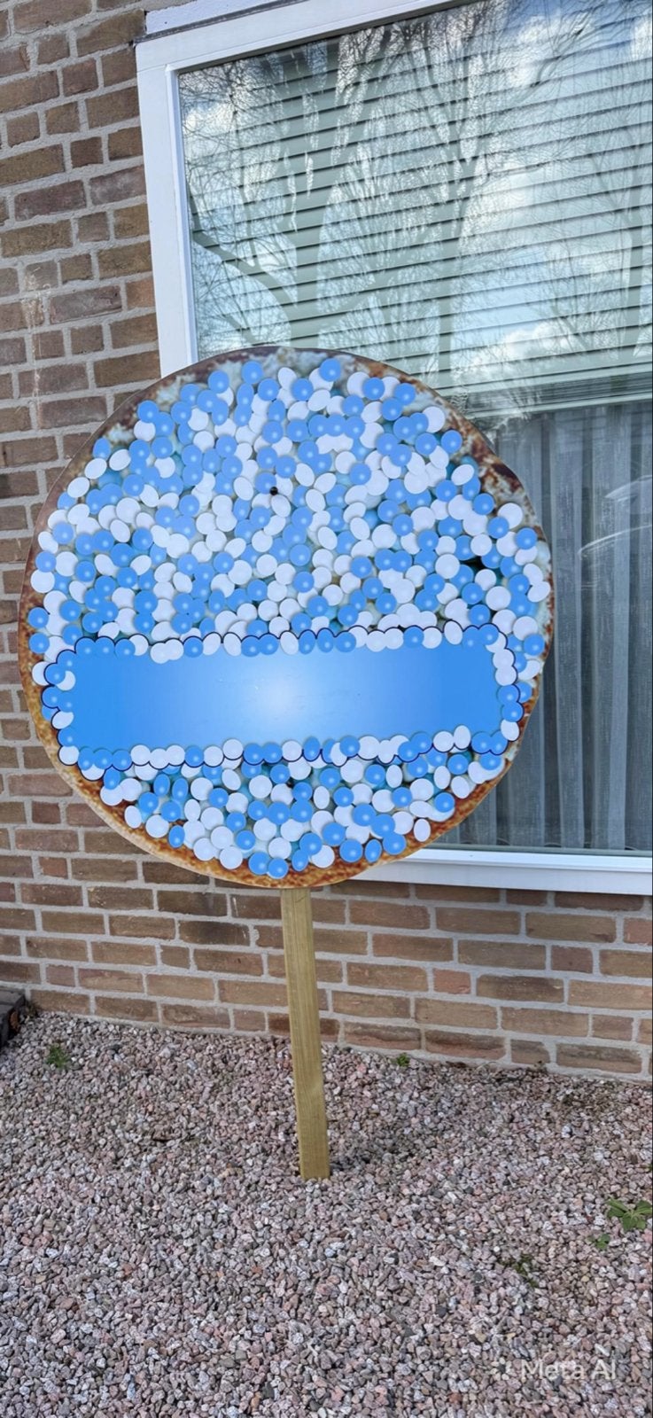 Geboortebord Beschuit met Muisjes - Jongen, Kinderen en Baby's, Ophalen, Gebruikt, Geboortebord