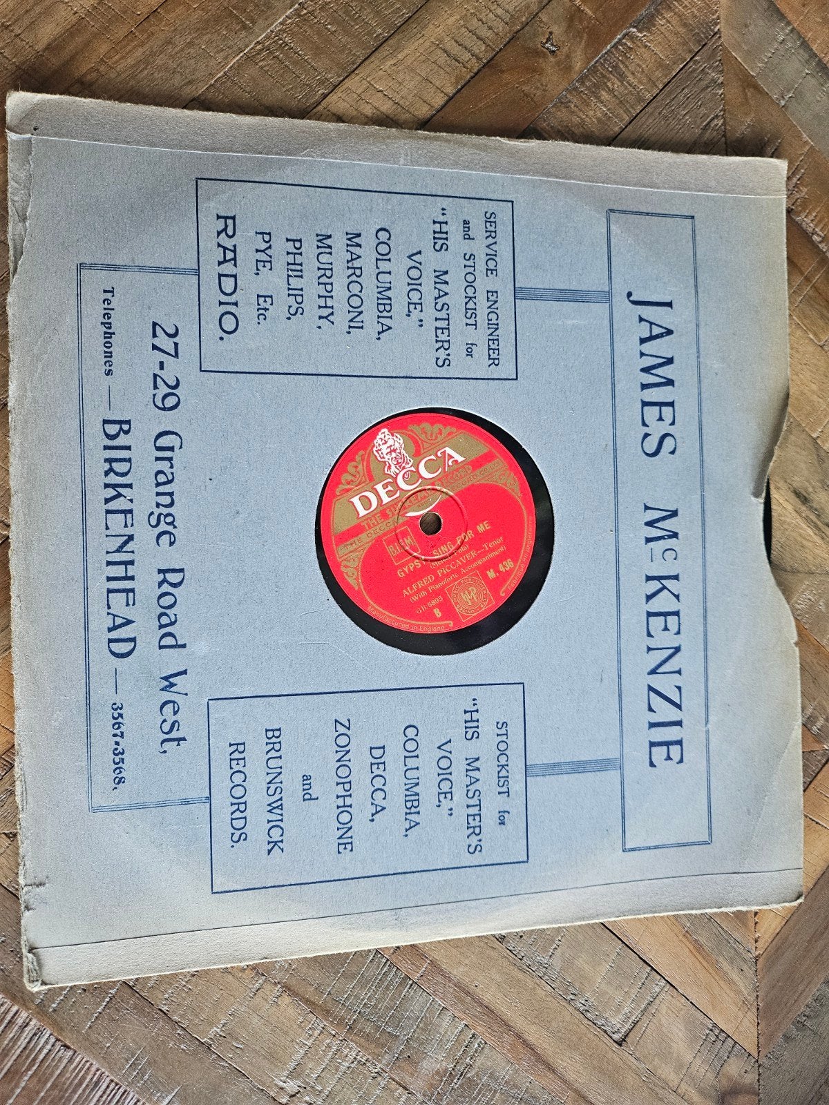 Alfred Piccaver - Friends, Once More / Gypsy Sing For Me, Ophalen of Verzenden, Gebruikt, 10 inch, Overige typen
