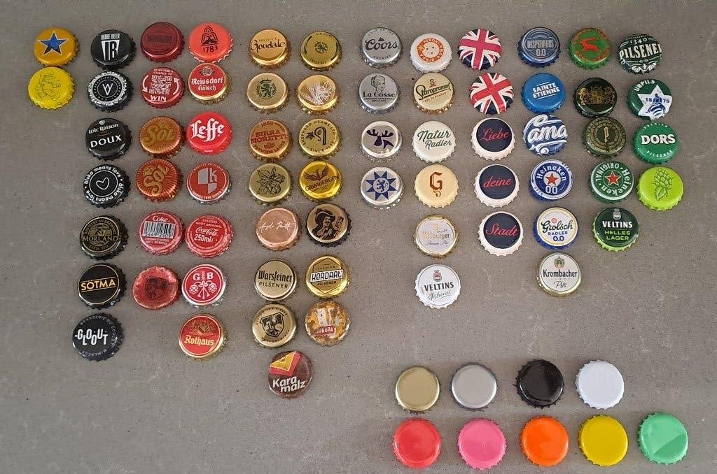 76 kroonkurken / bierdopjes, Verzenden, Gebruikt, Overige typen, Overige merken