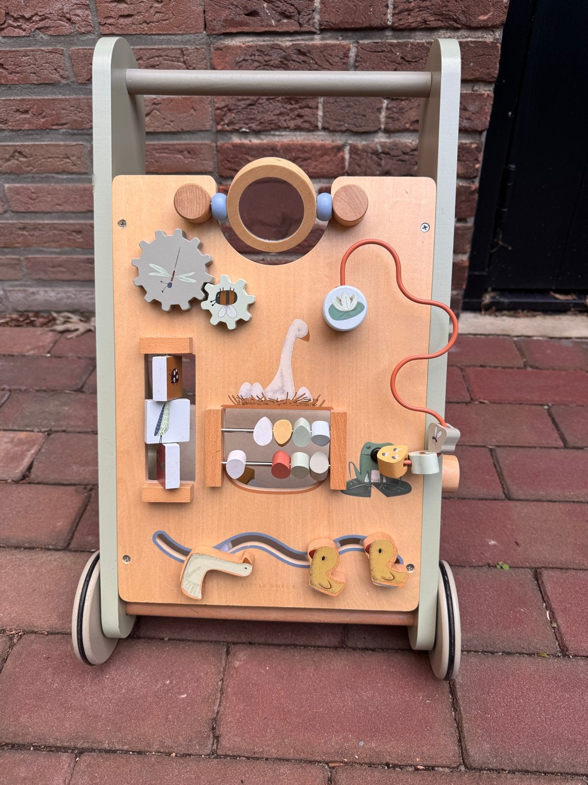Little Dutch Houten Loopwagen met Activiteitenbord, Kinderen en Baby's, Ophalen, Zo goed als nieuw, Overige typen, Met wieltjes