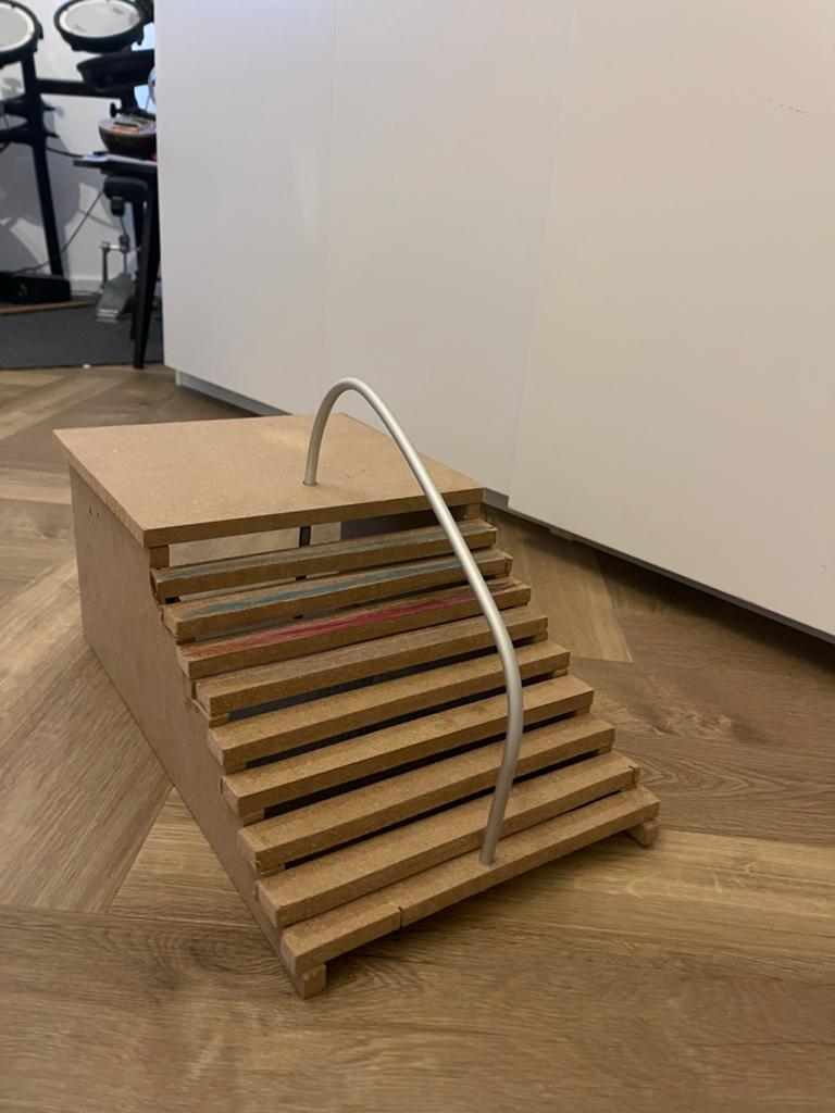 10 stair\ trap met rail  voor vingerboarden/fingerboarden, Ophalen of Verzenden, Gebruikt, Jongen of Meisje