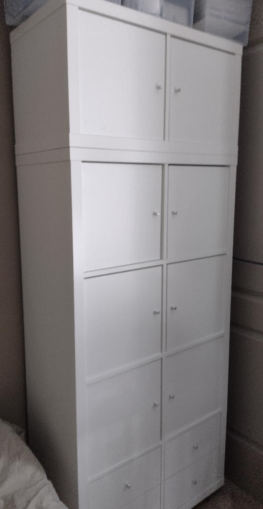 Gemonteerde Kallax opbergkast op wielen!, Ophalen, 50 tot 100 cm, Zo goed als nieuw, Tijdloos