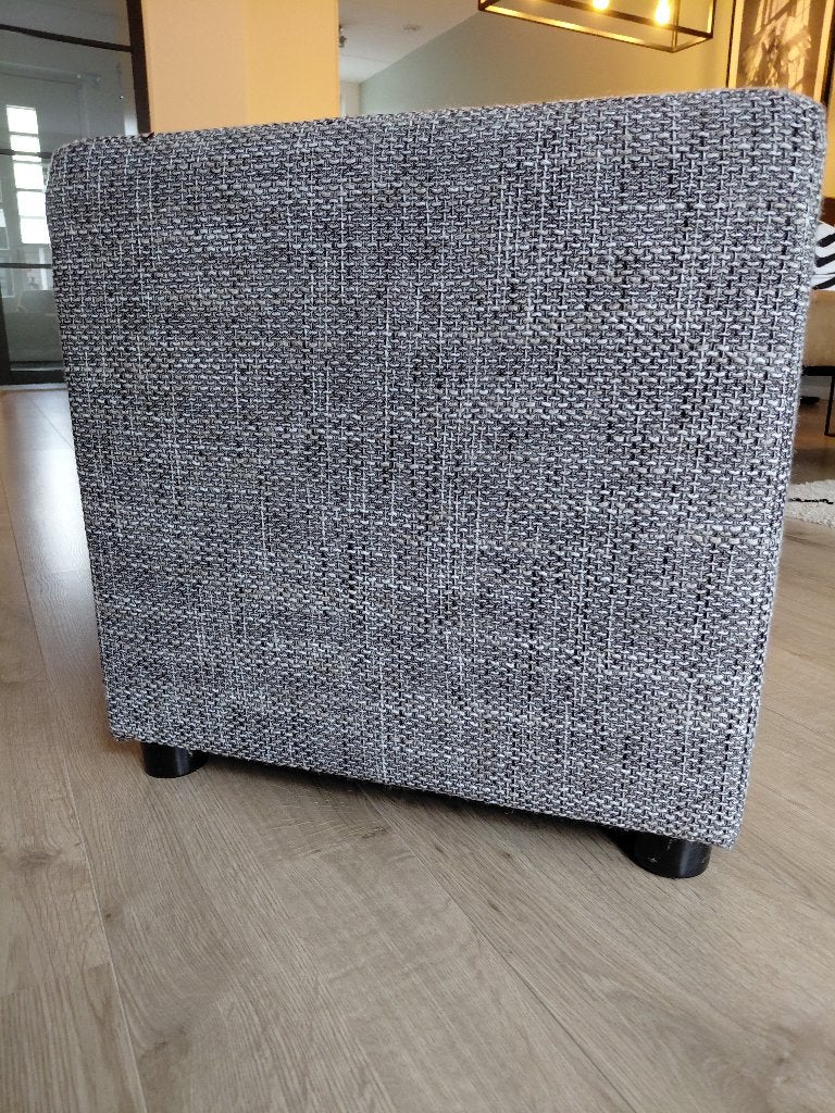 Poef gemeleerd grijs 45x45x40, Ophalen, Minder dan 50 cm, Vierkant, Minder dan 50 cm