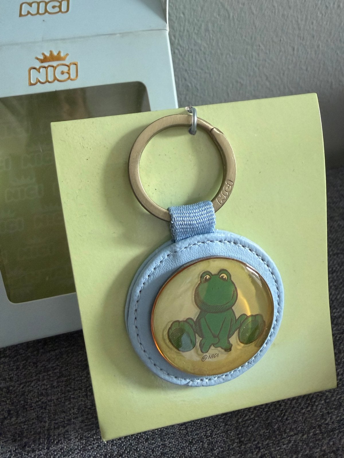 Zeldzame Vintage NICI Kikker Sleutelhanger - 20 Jaar Jubileu, Ophalen of Verzenden, Zo goed als nieuw, Dier of Natuur