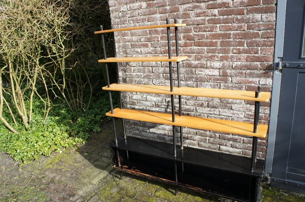 Vintage stokkenkast jaren 60 retro stokkenkast, Ophalen, Met plank(en), Gebruikt, 100 tot 150 cm