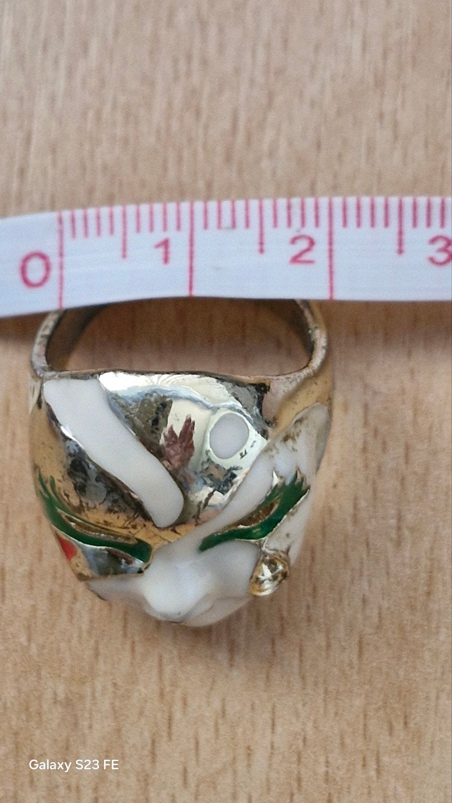 Unieke Venetiaanse Masker Ring - Zilverkleurig met Details, Met kristal, Overige materialen, Gebruikt, Ophalen of Verzenden
