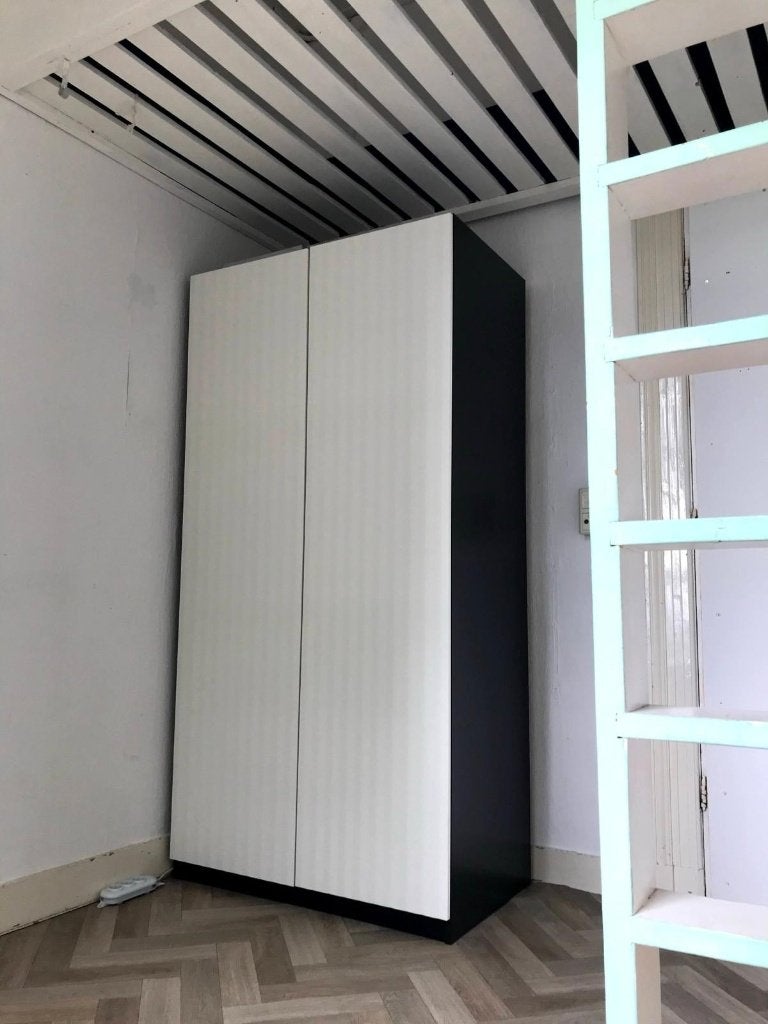 Kledingkast 2 deuren met legplanken en hanggedeelte, Ophalen, Overige materialen, Met deur(en), Gebruikt
