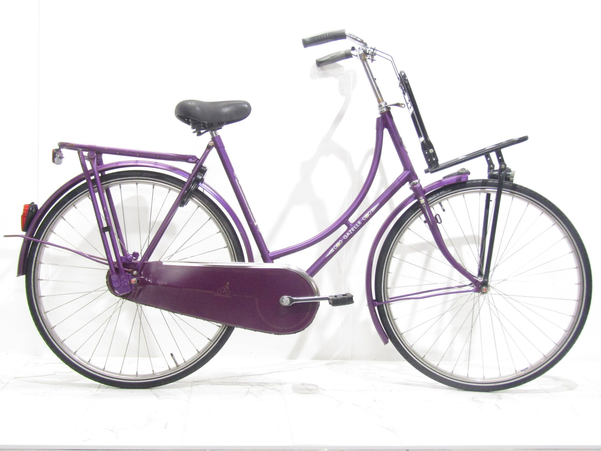 Gazelle Basic paars dames 57cm 28inch, 56 cm of meer, Gebruikt, Gazelle, Versnellingen