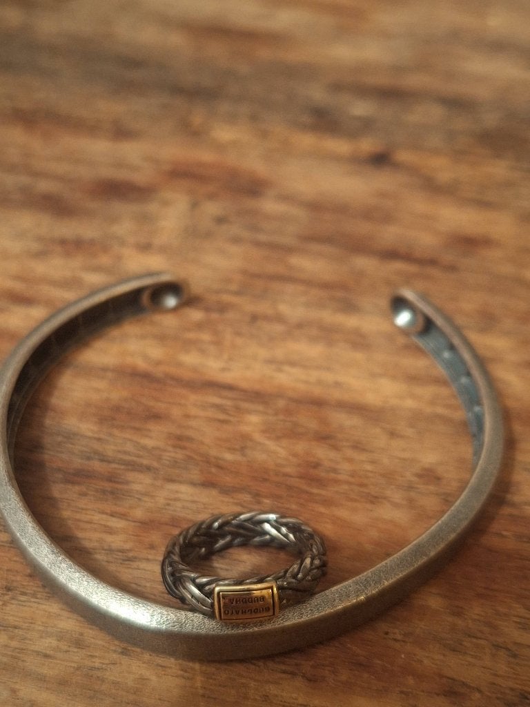 Buddha to Buddha Katja XS ring Black Rhodium Shine Gold, Sieraden, Tassen en Uiterlijk, Ophalen of Verzenden, Dame of Heer, Zilver