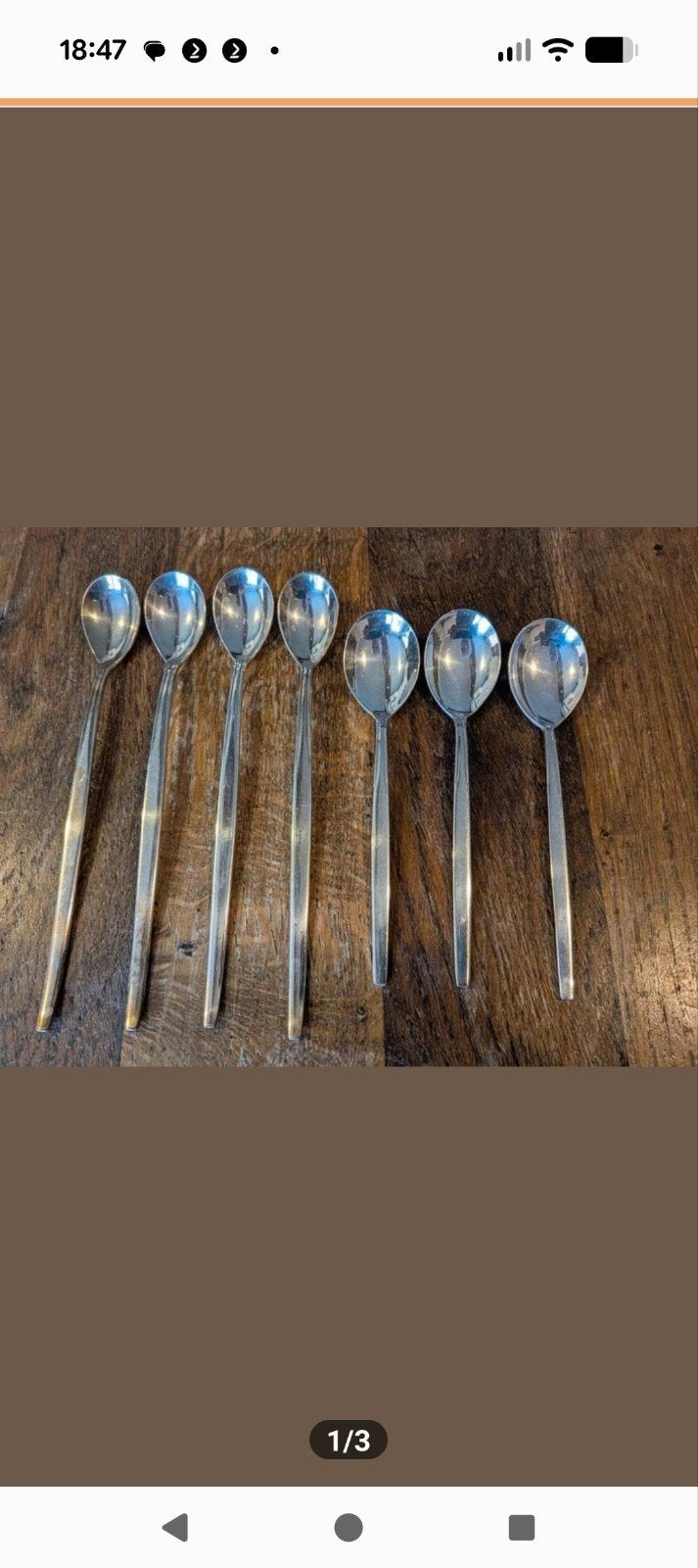 verzilverde  lepeltjes lang, Ophalen of Verzenden, Zilver
