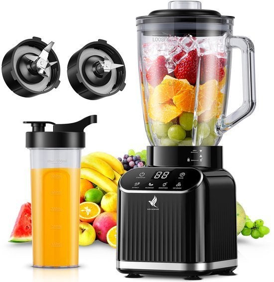 - 1.5L - 1200W - Inclusief beker to go, Ophalen of Verzenden, Zo goed als nieuw, Blender
