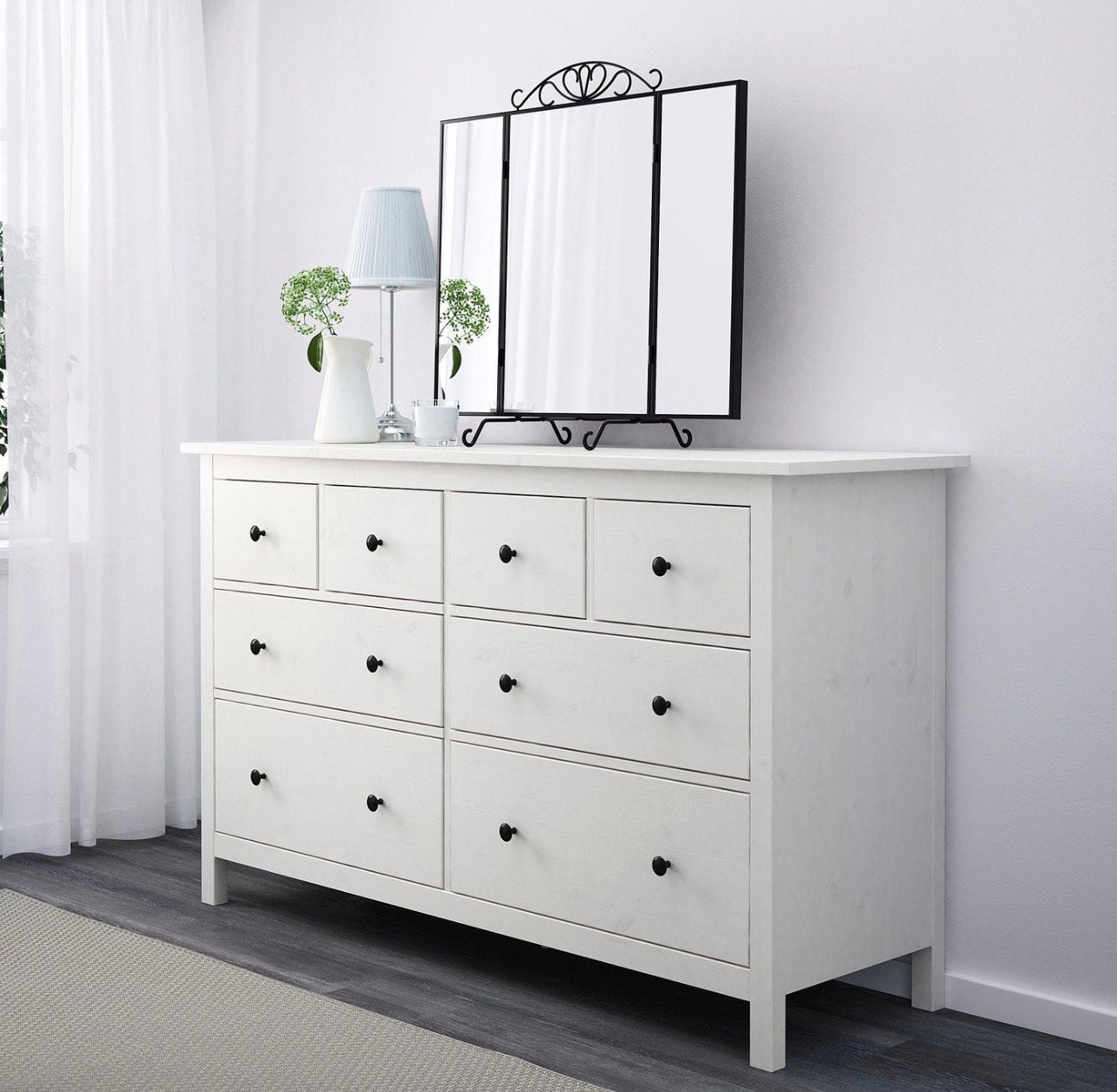 IKEA HEMNES Ladekast met 8 lades - Wit, Huis en Inrichting, Ophalen, Gebruikt, 5 laden of meer, 150 tot 200 cm