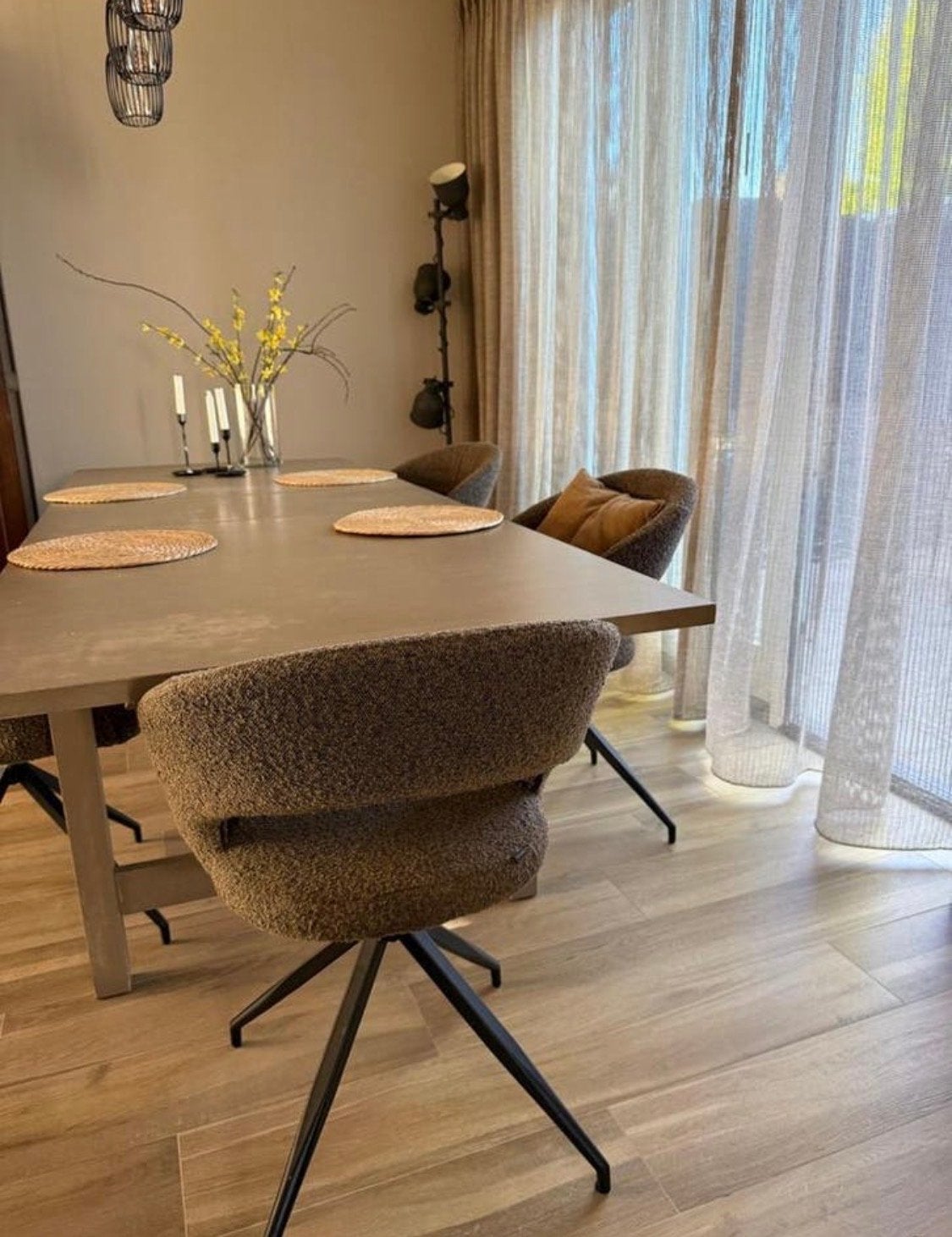 Massief houten verstelbare eettafel 220/270x100 cm, Huis en Inrichting, Tafels | Eettafels, Ophalen, Gebruikt, 100 tot 150 cm