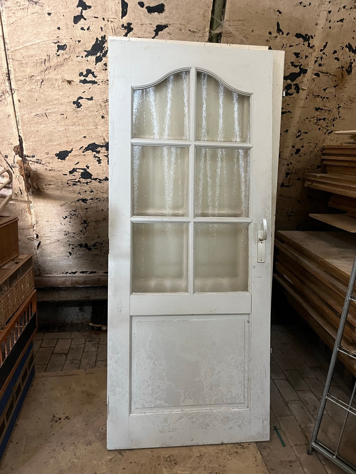 Gebruikte binnendeur met glas - Klassiek design, Ophalen, Gebruikt, 80 tot 100 cm, Binnendeur
