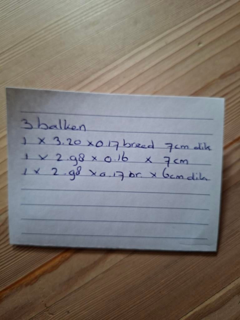 3 balken, Doe-het-zelf en Verbouw, Hout en Planken, Ophalen, Balk, Vuren, 50 mm of meer