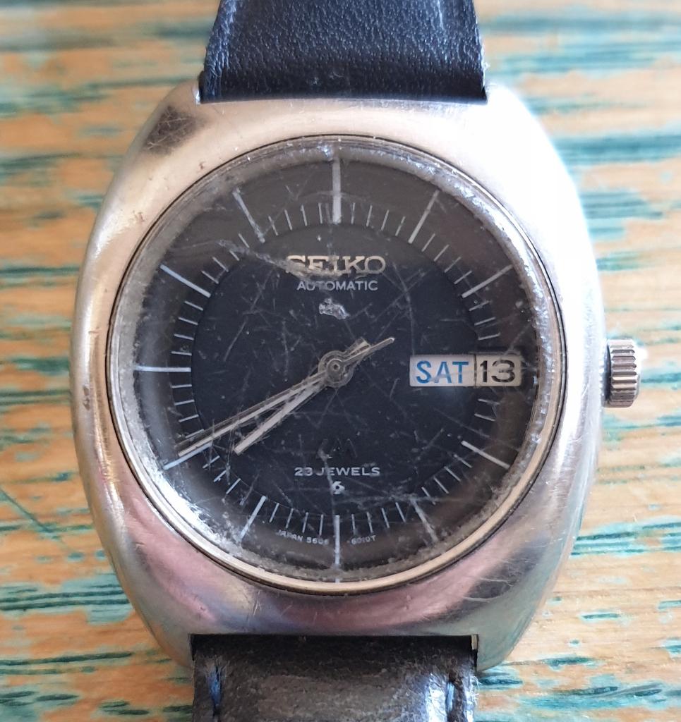 Vintage Seiko Lord Matic LM5606-6000 automatic., Overige merken, Staal, Met bandje, Polshorloge