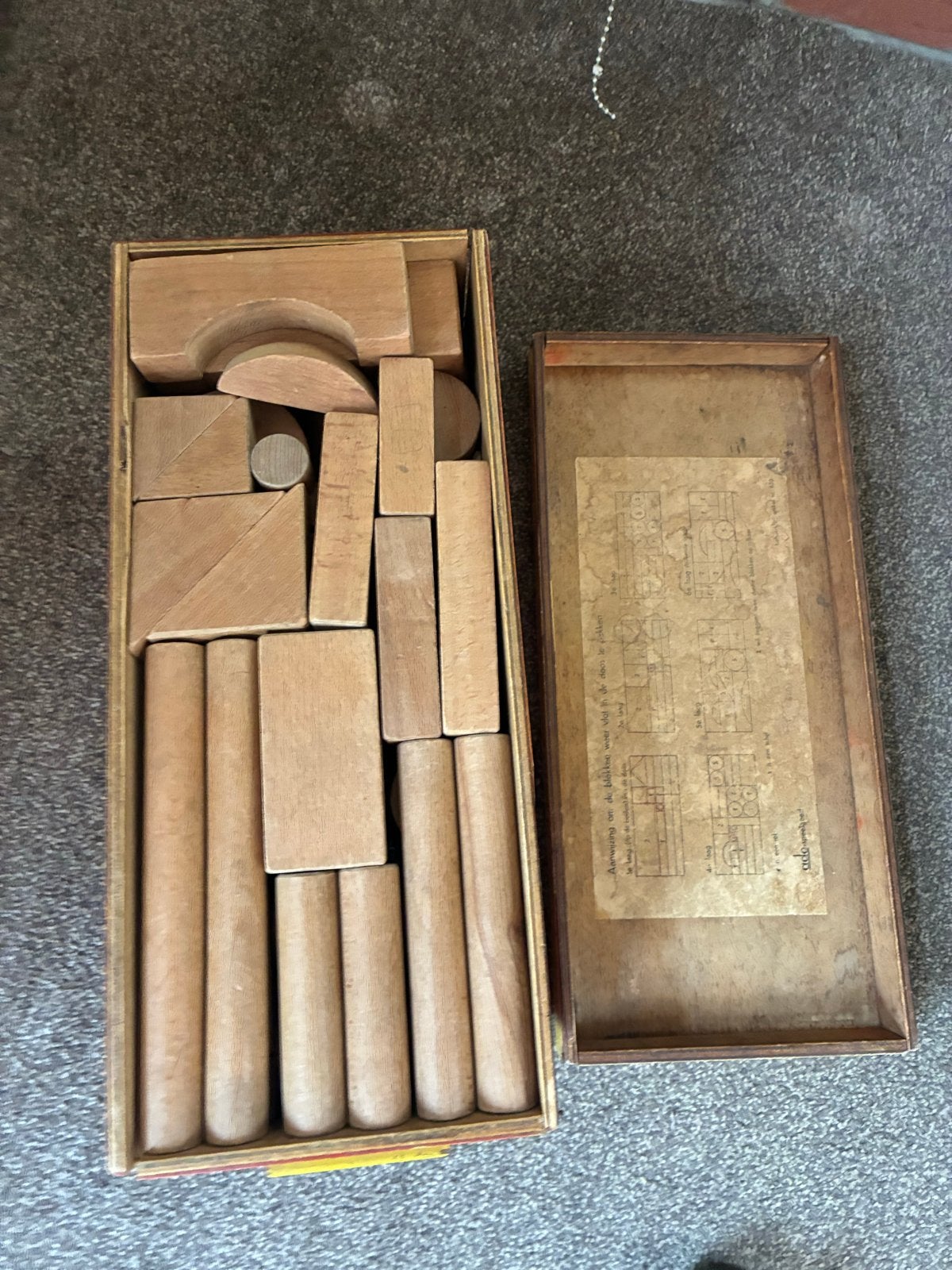 Vintage Blokkendoos - ca. 90 jaar oud, Ophalen, Gebruikt, Overige typen