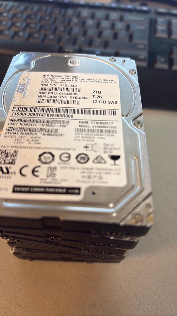 Seagate hdd SAS 2,5 inch 2TB ST2000NX0263, Ophalen of Verzenden, Zo goed als nieuw, SAS