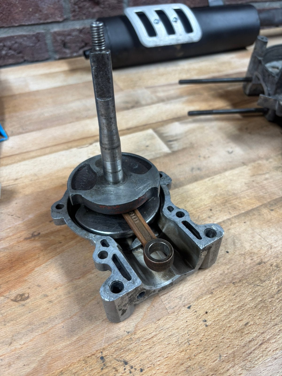 Half-carter met krukas, Vespa Ciao, Gilera Citta, Piaggio Si, Ophalen of Verzenden, Gebruikt, Blok