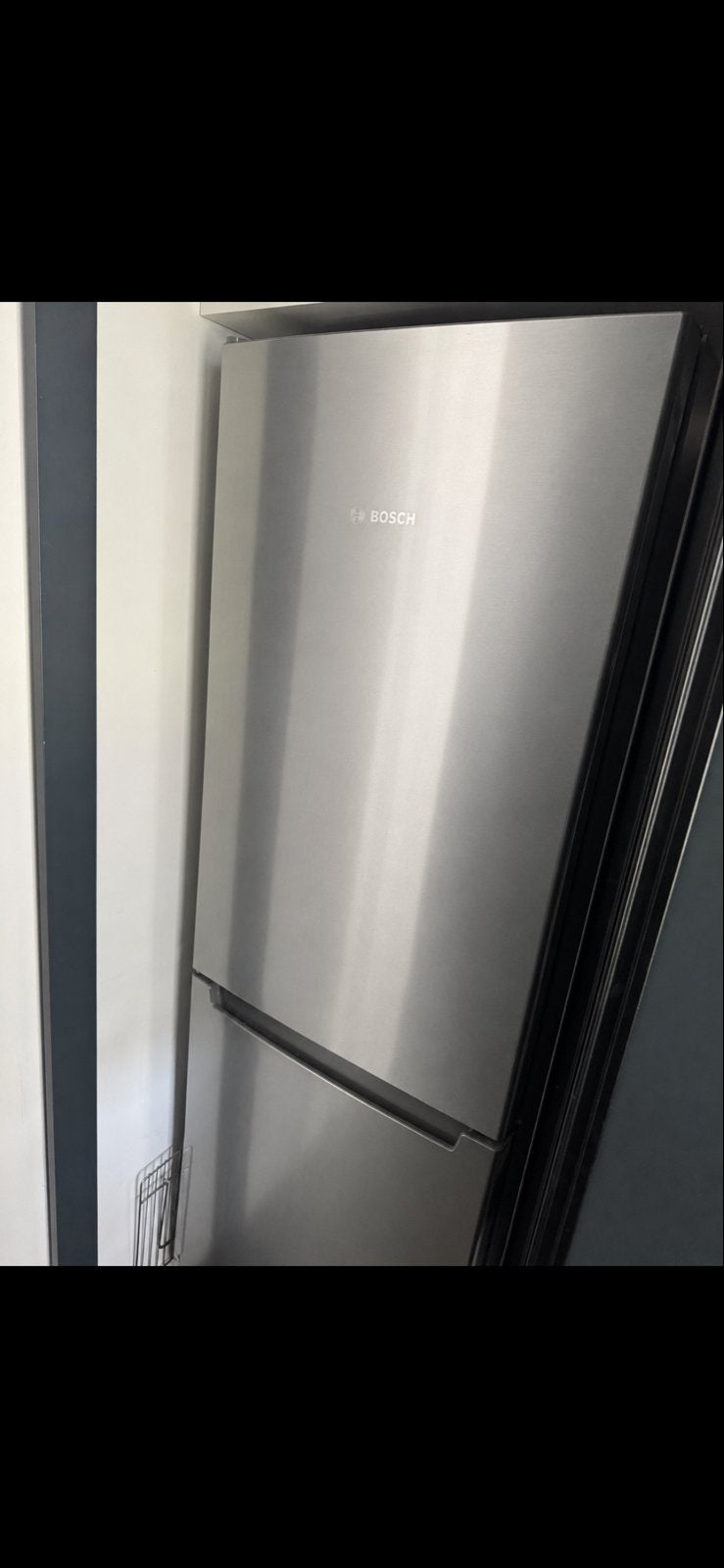Bosch Koelkast met Aparte Vriezer - RVS Look, Witgoed en Apparatuur, Koelkasten en IJskasten, Gebruikt, 200 liter of meer, 60 cm of meer