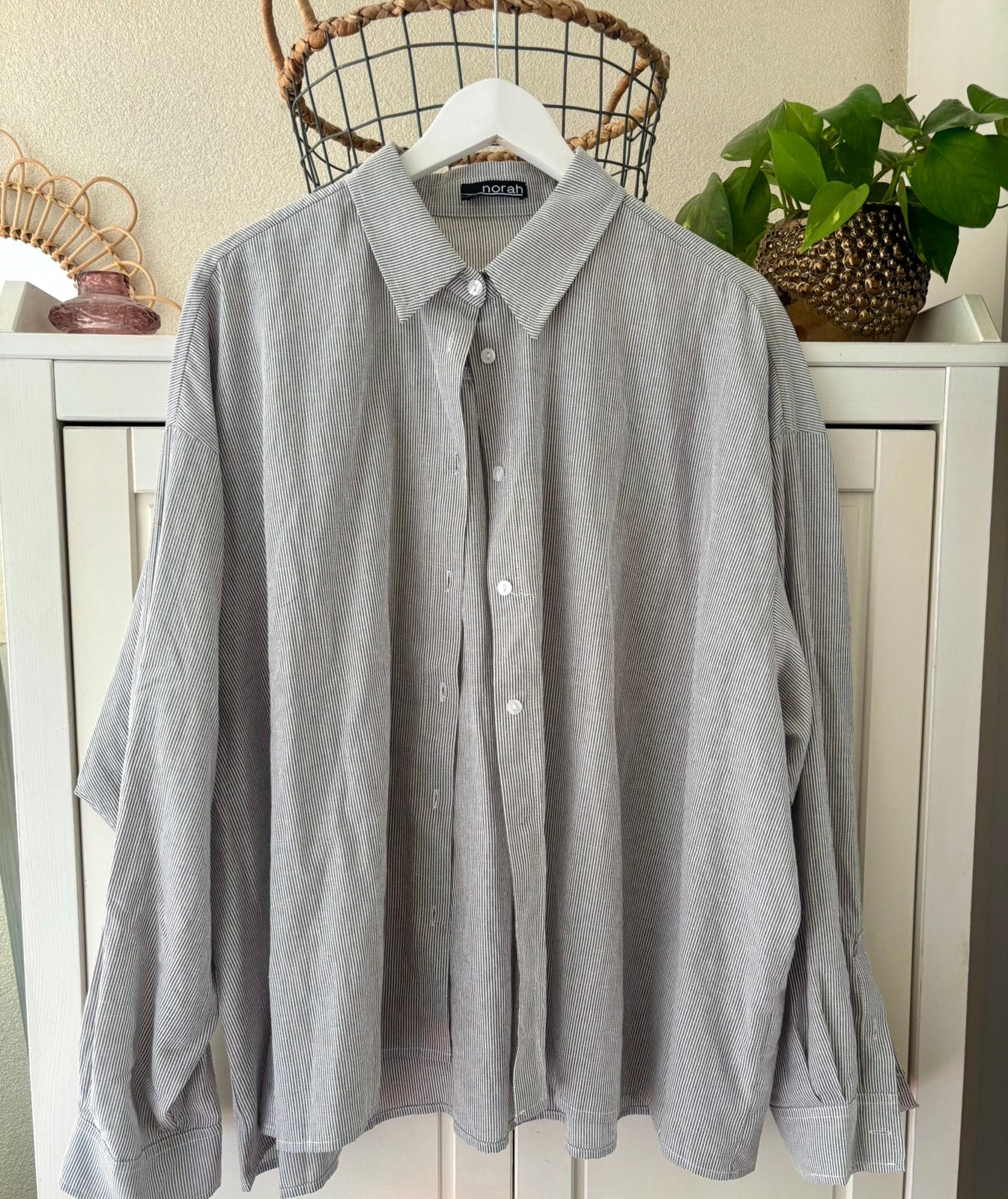Norah blouse maat 48, Kleding | Dames, Ophalen of Verzenden, Zo goed als nieuw, Maat 46/48 (XL) of groter, Grijs