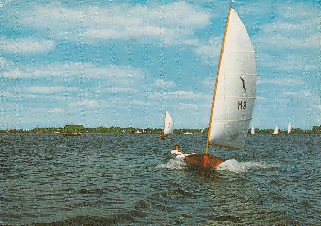 DE KAAG Zeilen op de Kager Plassen, Verzenden, 1960 tot 1980, Gelopen, Zuid-Holland