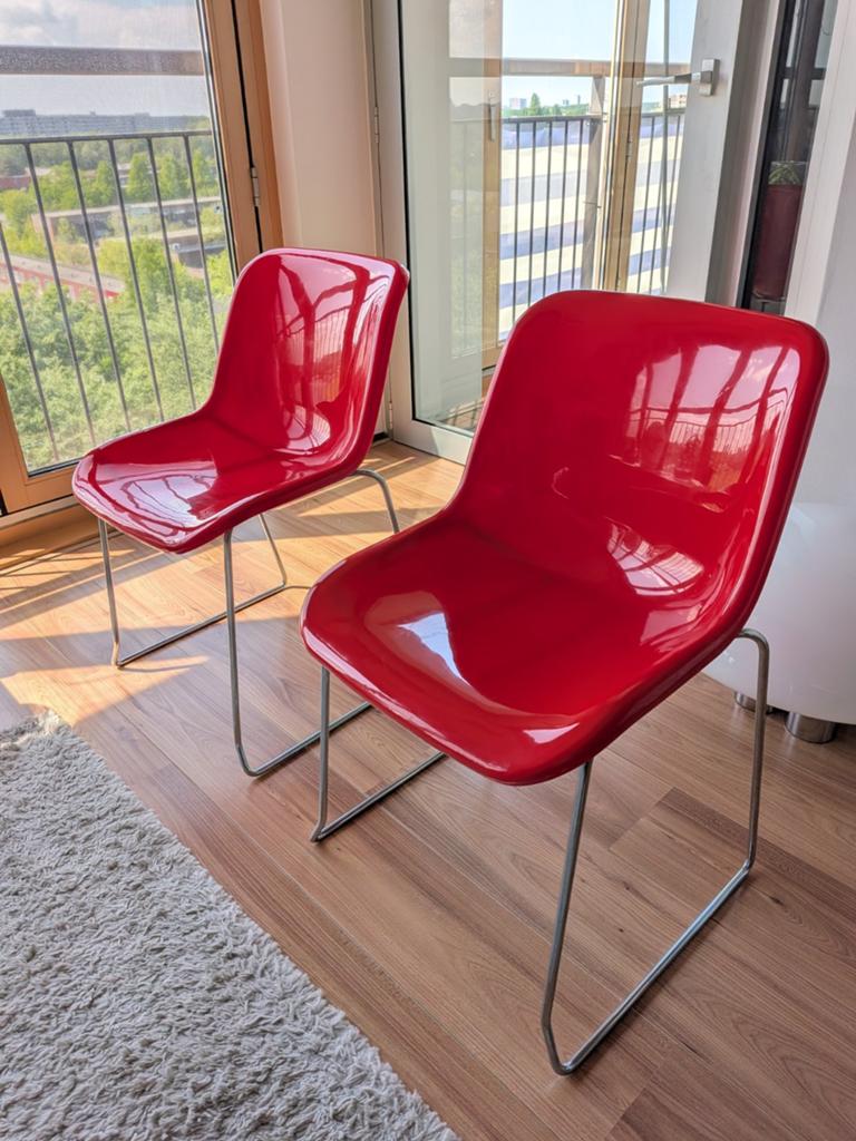 Artifort Spirit stoelen door Hajime Oonishi - Rood, Ophalen, Gebruikt, Twee, Modern, minimalistisch