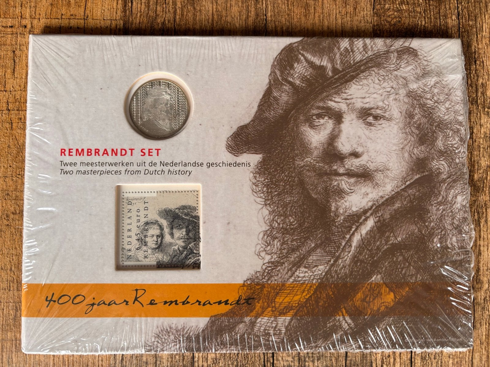 Rembrandt Set: Munt 'Het Rembrandt Vijfje' en Postzegel, Ophalen of Verzenden, Overige typen