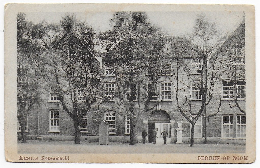 Bergen Op Zoom Kazerne Ansichtkaart Uit 1923 ( B6697), Ophalen of Verzenden, Voor 1920, Gelopen, Noord-Brabant
