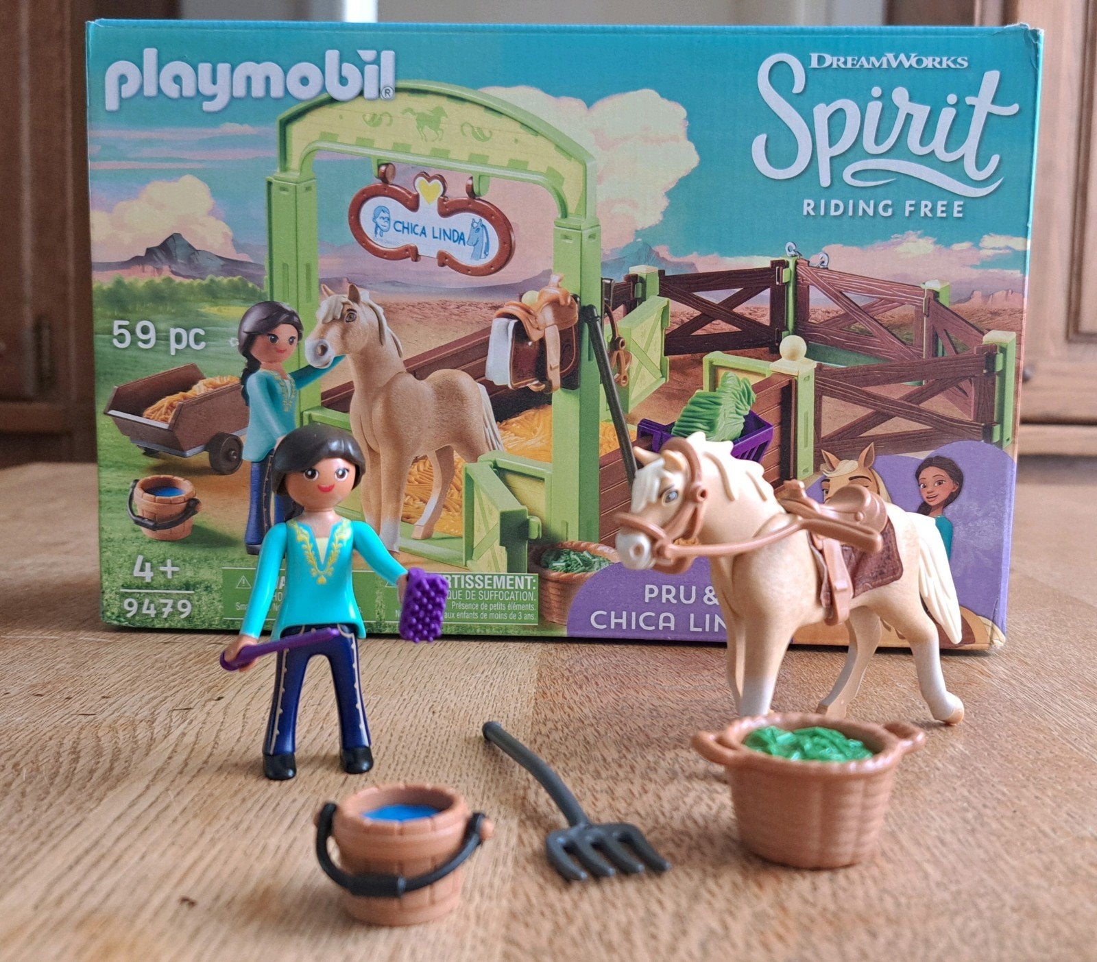 Playmobil Spirit Paardenbix Pru&Chica Lunda 9479, Complete set, Overige typen, Ophalen of Verzenden, Zo goed als nieuw