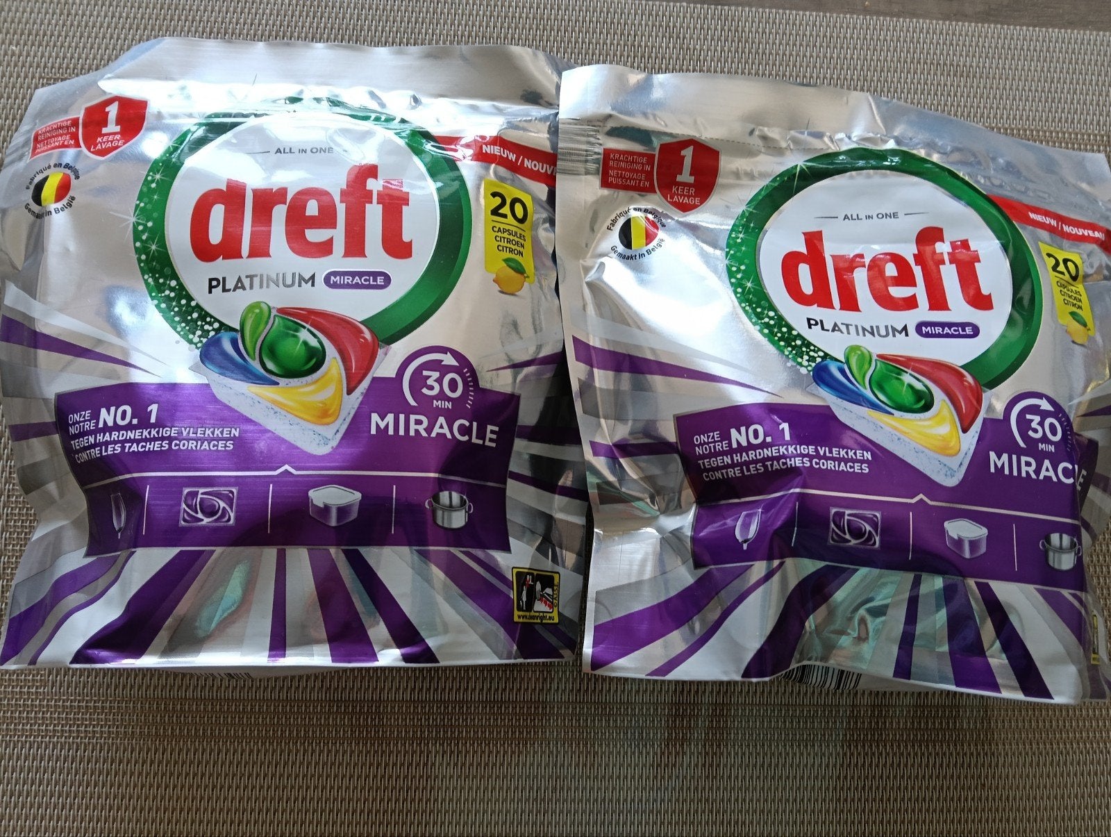 Dreft Platinum Miracle vaatwastabletten - 2x20 stuks, Ophalen of Verzenden