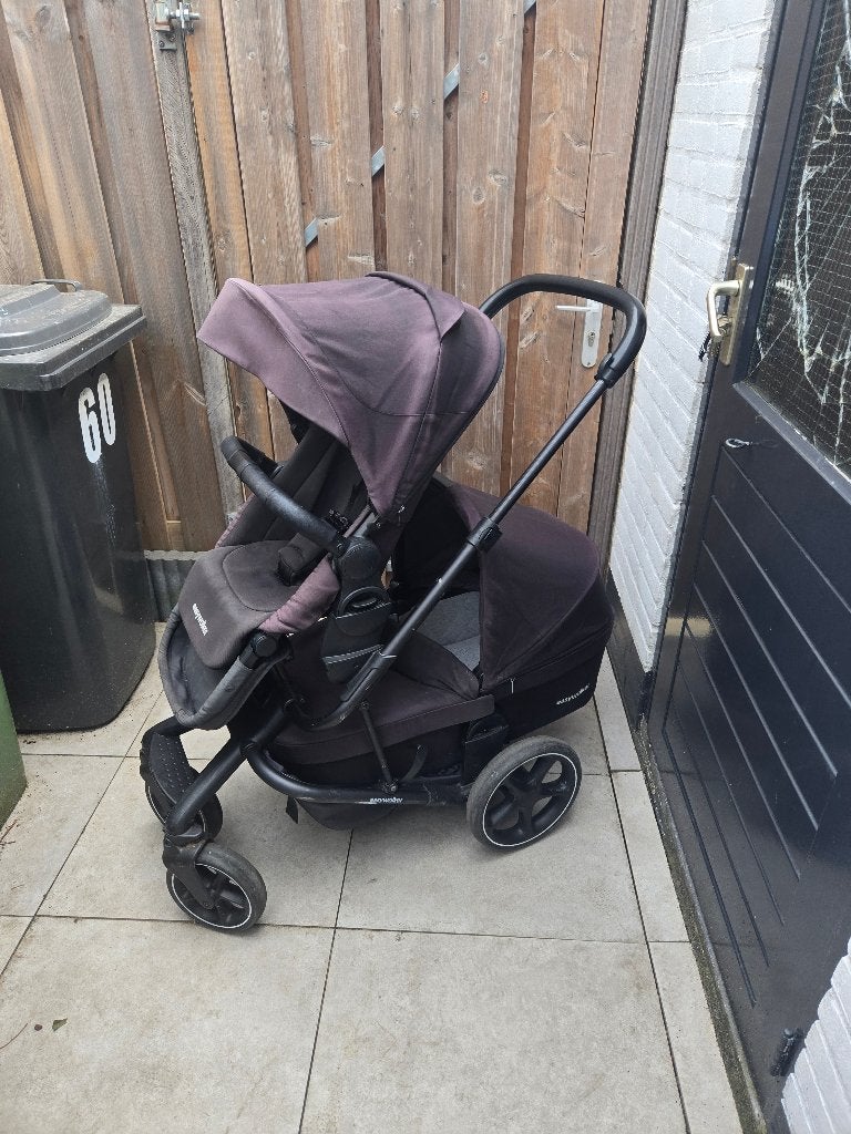 Easywalker Harvey3, enkel/duo kinderwagen, Kinderen en Baby's, Kinderwagens en Combinaties, Gebruikt, Combiwagen, Verstelbare duwstang