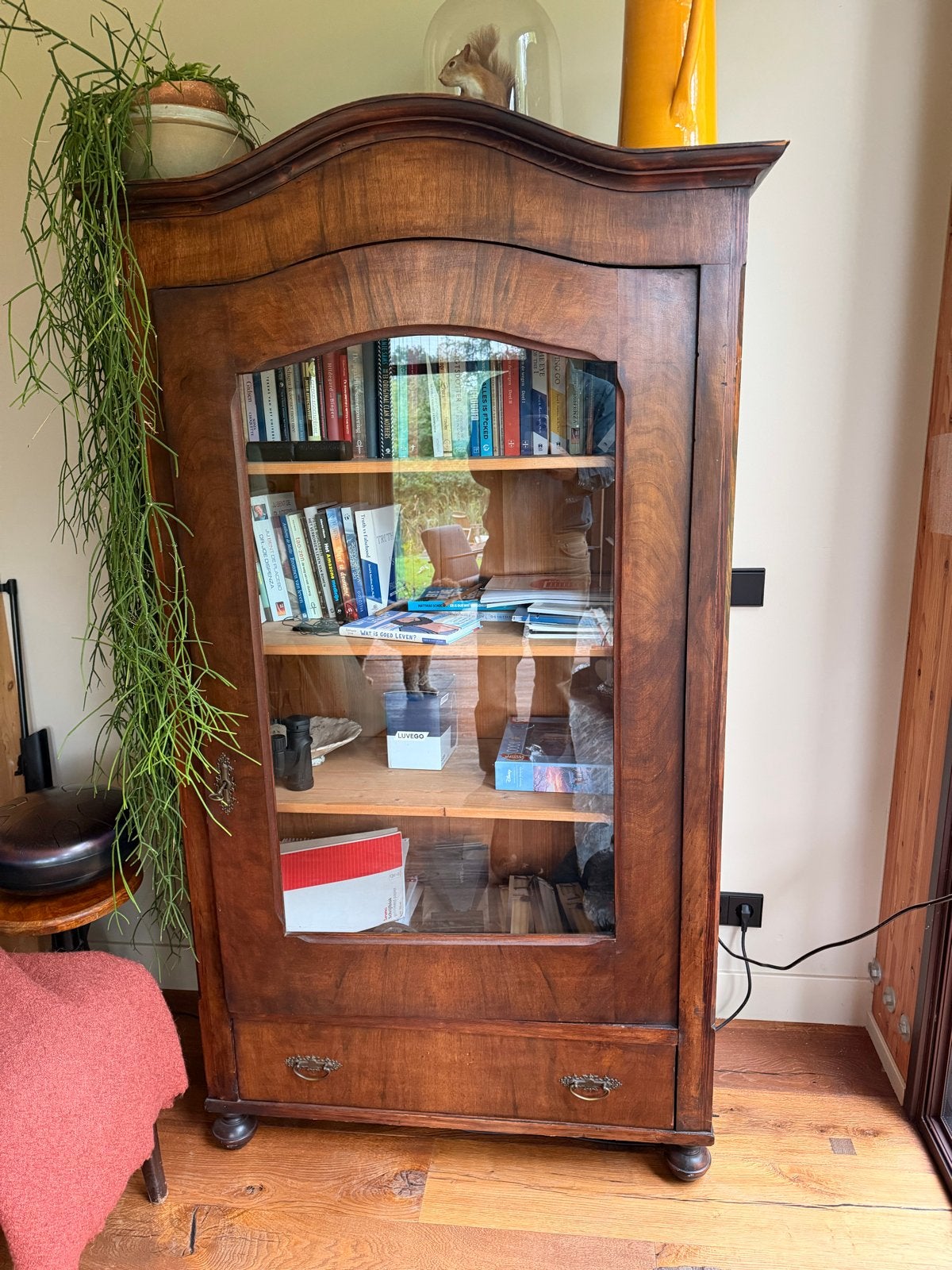 Biedermeier stijl vitrinekast - Breedte 95 cm, Antiek en Kunst, Ophalen