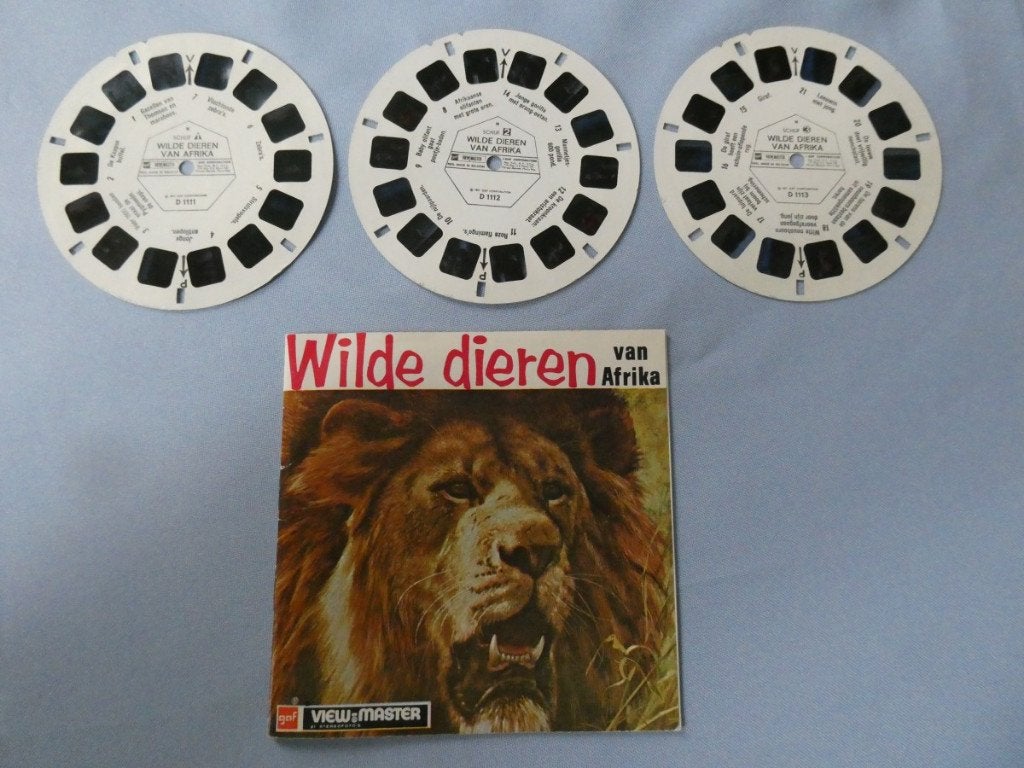 Wilde dieren van Afrika - Vintage View-Master Stereofoto's, Verzenden, Gebruikt