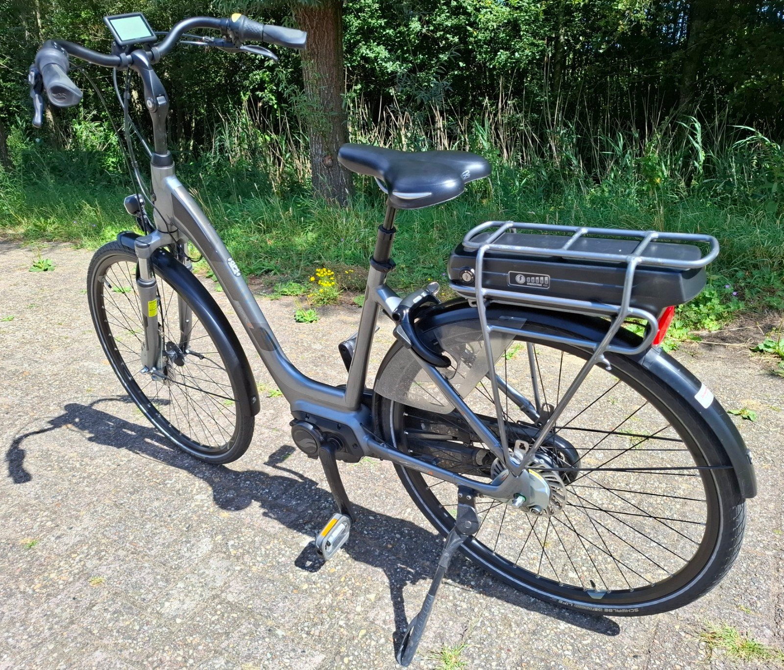 Nette elektrische Giant damesfiets/E-bike, Middenmotor ✅️, Fietsen en Brommers, Fietsen | Dames | Damesfietsen, Ophalen, Versnellingen