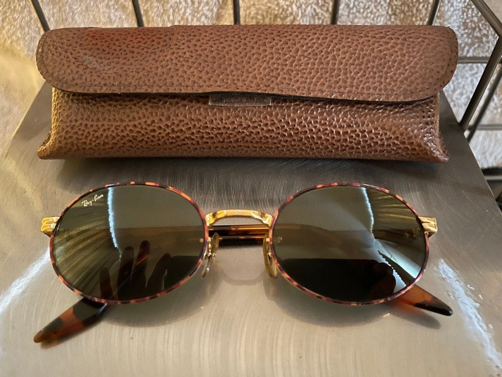 Vintage B&L Ray-ban Sidestreet Oval W2188 zonnebril SS04, Ray-Ban USA, Zonnebril, Bruin, Ophalen of Verzenden