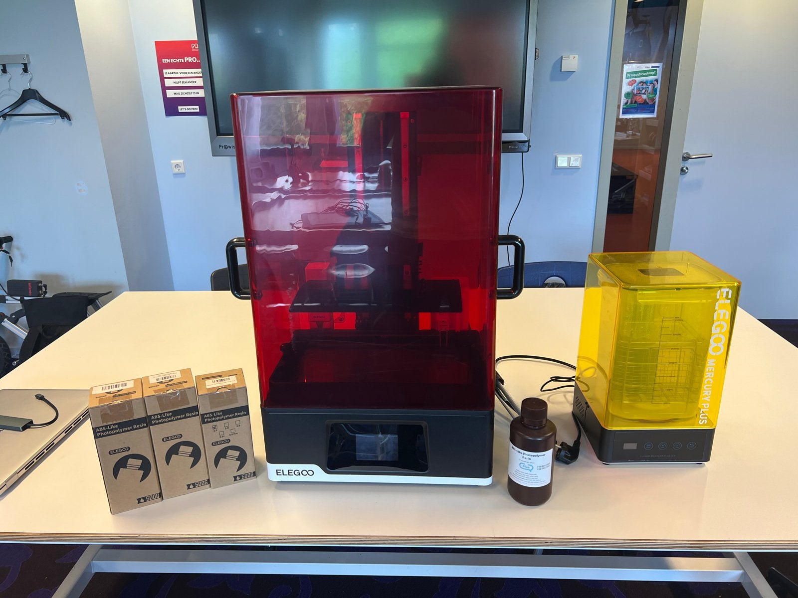 Elegoo Jupiter SE Resin Printer & Mercury Plus 2.0, Ophalen, Zo goed als nieuw, Resin/Hars