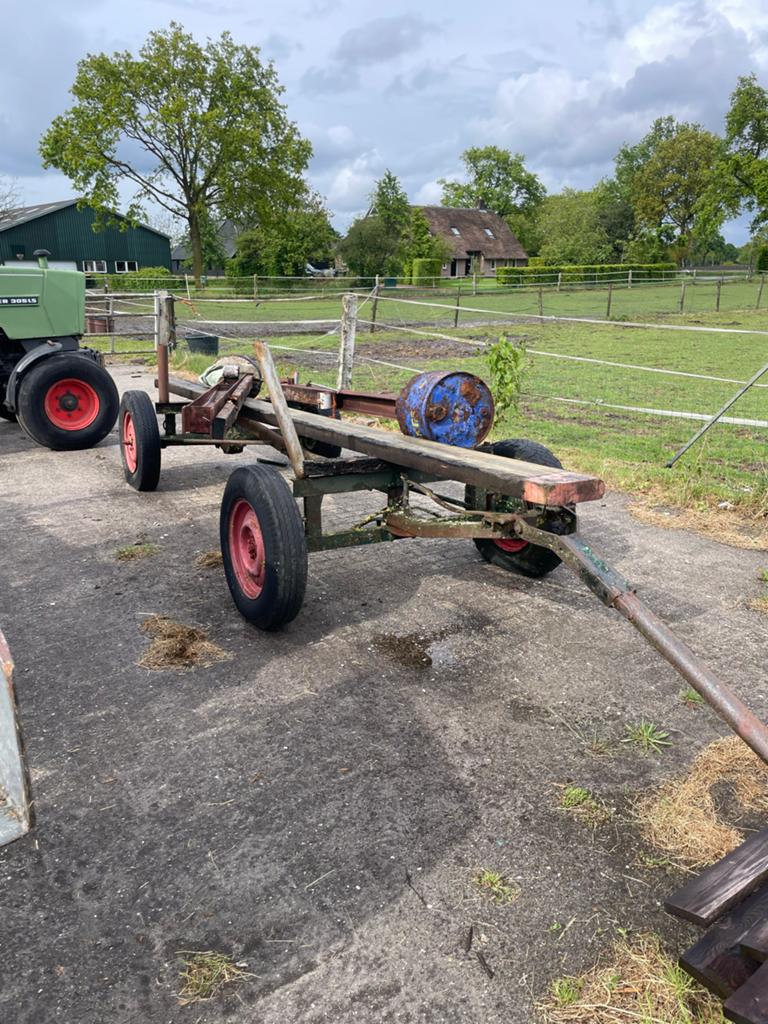 Hooi wagen zonder bodem, Ophalen, Veehouderij, Transport