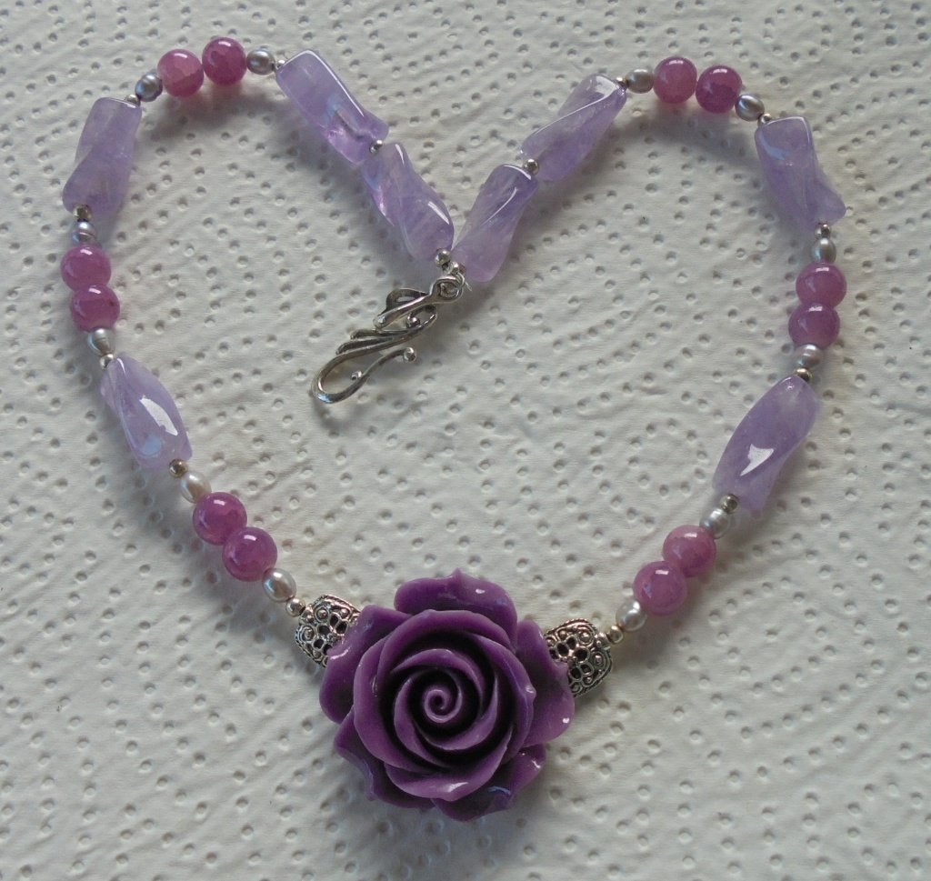 handwerk ketting, Sieraden, Tassen en Uiterlijk, Ophalen of Verzenden, Nieuw, Overige materialen, Met edelsteen