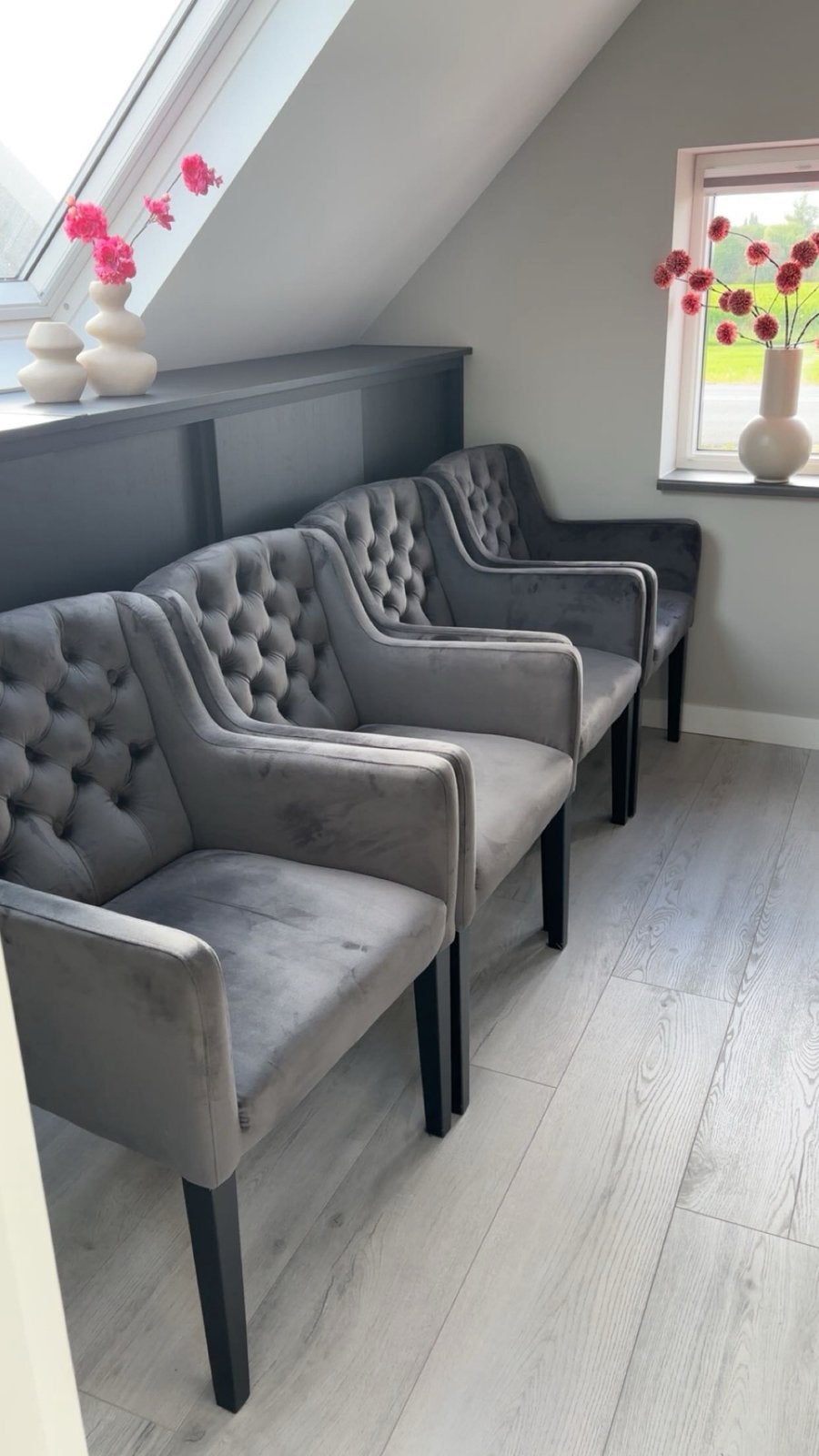 Eetkamer stoelen 4x velvet grijs! Rosetti leen bakker, Ophalen, Zo goed als nieuw, Grijs, Vier