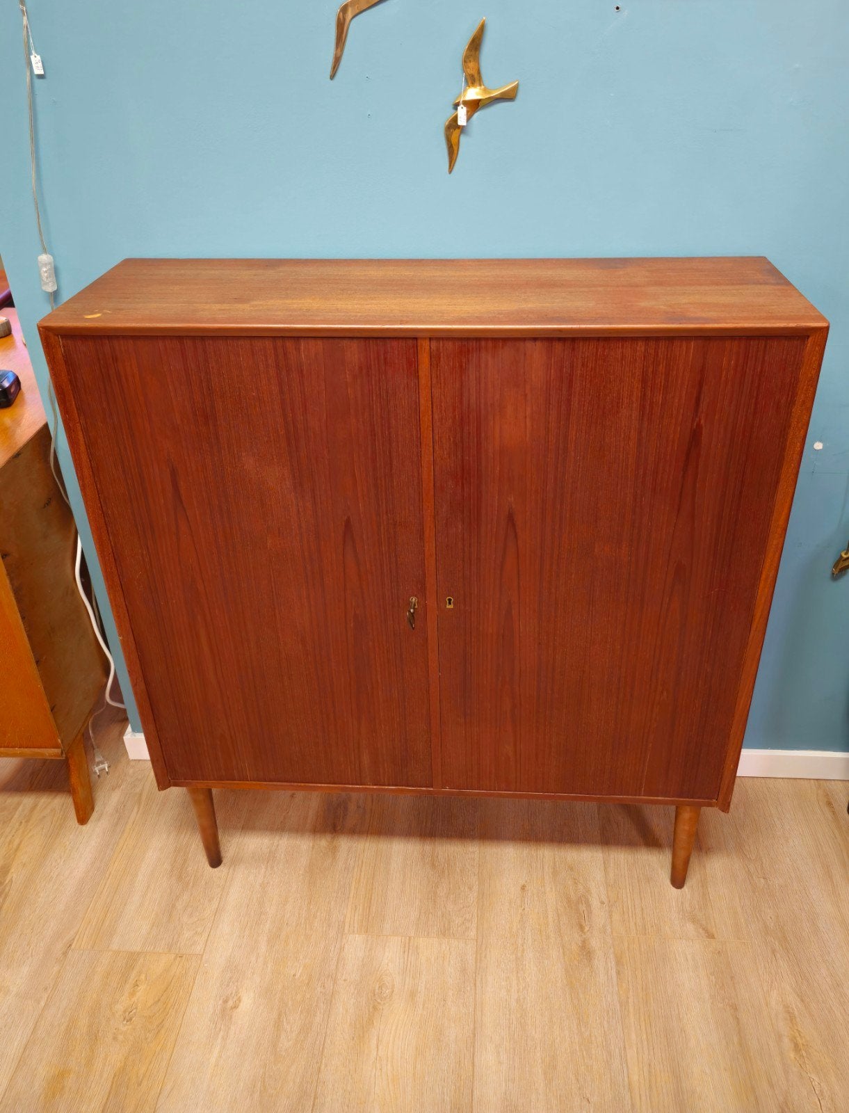 Vintage Deens Highboard KastKledingkast - Brouer Design, Ophalen, 100 tot 150 cm, Deens design, Vintage, Mid-century modern, Onbekend