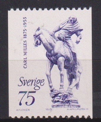 Zweden 1975 Standbeeld Ruiter te paard, Verzenden, Postfris, Plaats of Gebouw