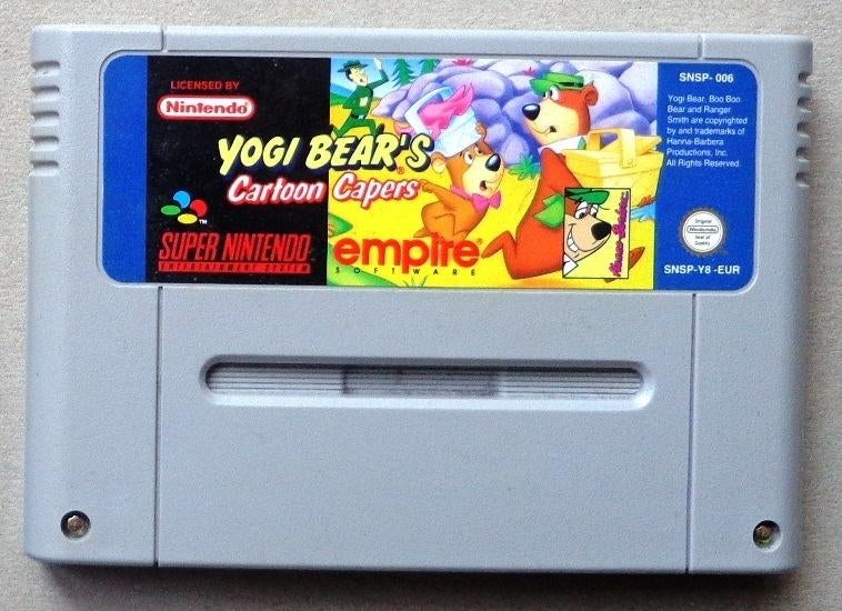 Yogi Bear's Cartoon Capers voor de Europese Super Nintendo, Gebruikt, 1 speler, Racen en Vliegen, Ophalen of Verzenden