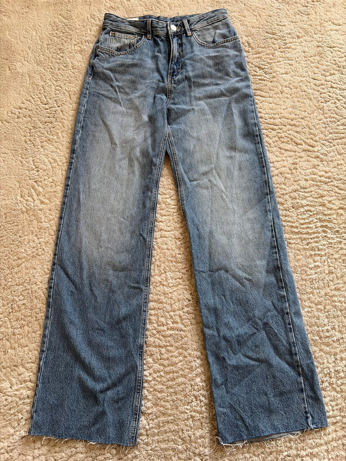 Pull&Bear wide leg jeans maat 36, Blauw, Ophalen of Verzenden, Zo goed als nieuw, Maat 36 (S)