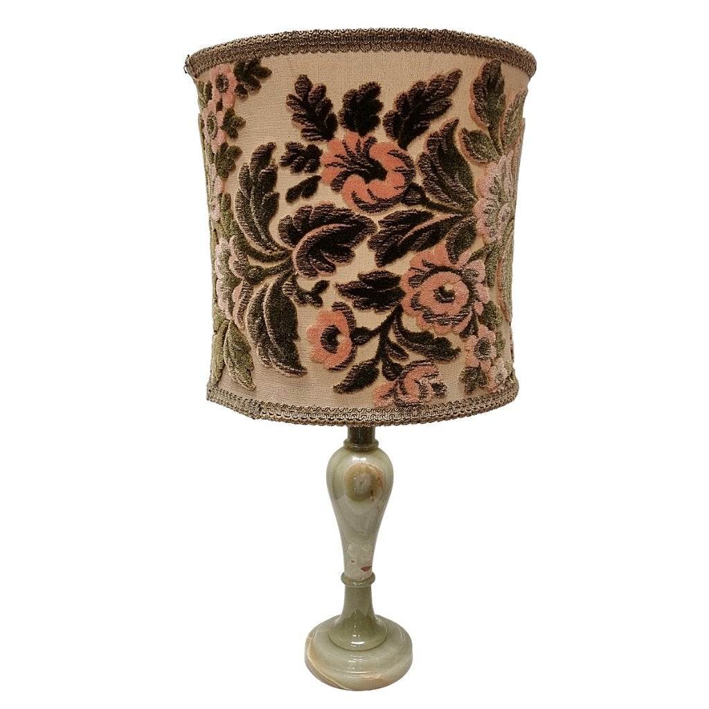 Vintage tafellamp met onyx voet, Ophalen of Verzenden