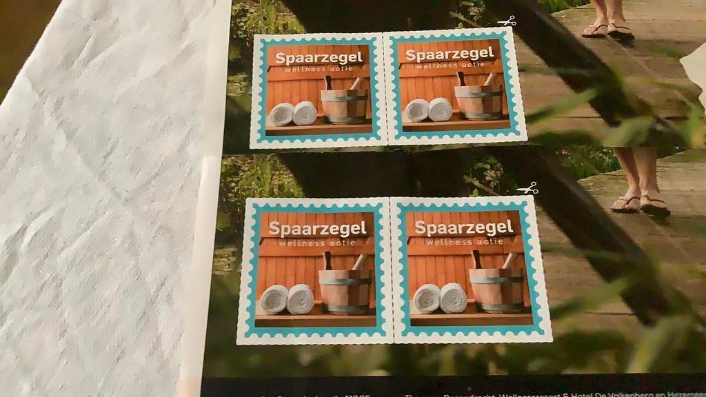 4 spaarzegels voor de welness actie van Libelle, Eén persoon, Kortingsbon, Spa of Sauna